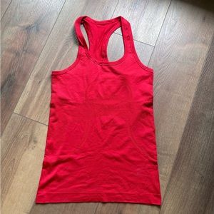 lululemon swiftly tank, dark red